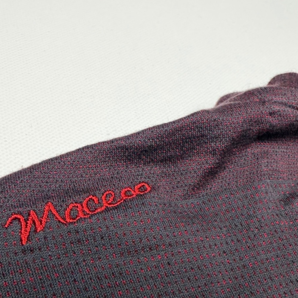 Maceoo V-Neck Edison Rustic Red Mens Size 3/M Excellent Long Sleeve Micro-Knit - Picture 6 of 12